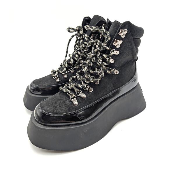 Sam Edelman Shoes - Circus NY by Sam Edelman Gail Lace-Up Platform Boot Women's Black Sz US8.5M EU39